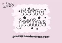 Retro Jetline Line Font - Featured Image