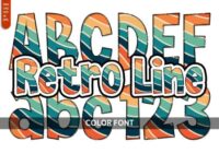 Retro Line Font - Featured Image