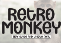 Retro Monkey Font - Featured Image