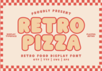 Retro Pizza Regular Font Font - Featured Image