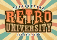 Retro University Font - Featured Image