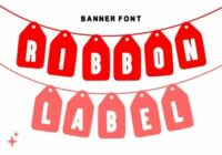 Ribbon Label Font - Featured Image