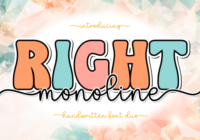Right Monoline Font - Featured Image