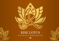 Rise Lotus Mandala Monogram Font - Featured Image