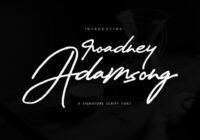 Roadney Adamsong Font - Featured Image