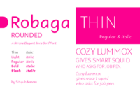 Robaga Rounded Thin Font - Featured Image