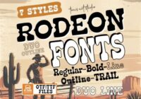Rodeon Western Bundle Font - Featured Image