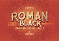 Roman Black Family Font - Featured Image