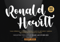 Ronald Hewitt Font - Featured Image