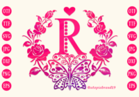 Rose Butterfly Monogram Font - Featured Image
