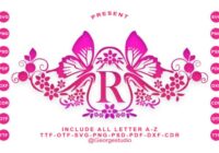 Rossella Butterfly Monogram Font - Featured Image
