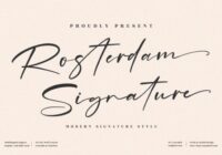 Rosterdam Signature Font - Featured Image
