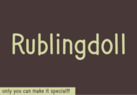 Rublingdoll Font - Featured Image