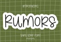 Rumors Font - Featured Image
