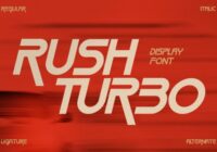 Rush Turbo Font - Featured Image