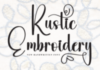 Rustic Embroidery Font - Featured Image
