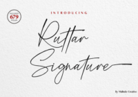 Ruttar Signature Font - Featured Image