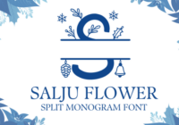 Salju Flower Split Monogram Font - Featured Image