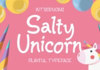 Salty Unicorn Font - Featured Image