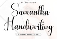 Samantha Handwriting Font - Featured Image