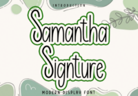 Samantha Signture Font - Featured Image