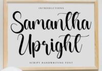 Samantha Upright Font - Featured Image