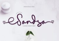 Sandsa Script Font - Featured Image