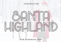 Santa Highland Font - Featured Image