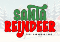 Santa Reindeer Font - Featured Image