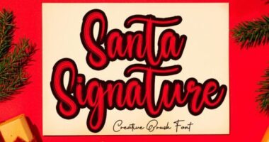 Santa Signature Font - Featured Image
