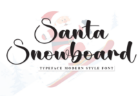 Santa Snowboard Font - Featured Image