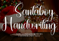 Santaboy Handwriting Font - Featured Image