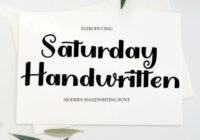 Saturday Handwritten Font - Featured Image