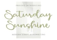 Saturday Sunshine Font - Featured Image