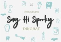 Say Hi Spooky Font - Featured Image