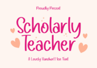 Scholarly Teacher Font - Featured Image