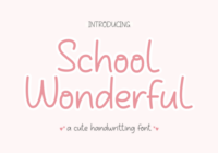 School Wonderful Font - Featured Image