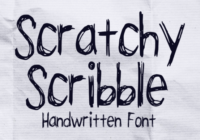 Scratchy Scribble Font - Featured Image