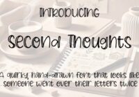 Second Thoughts Font - Featured Image