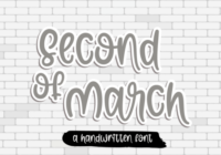 Second of March Font - Featured Image