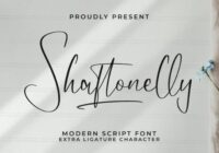 Shaftonelly Font - Featured Image