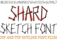 Shard Sketch Lettering Hand Drawn Font - Featured Image