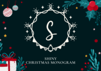 Shiny Christmas Monogram Font - Featured Image