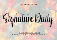Signature Daily Font - Featured Image