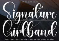 Signature Girlband Font - Featured Image