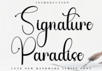 Signature Paradise Font - Featured Image