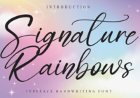 Signature Rainbows Font - Featured Image