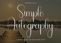 Simple Autography Font - Featured Image