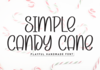Simple Candy Cane Font - Featured Image