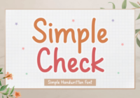 Simple Check Font - Featured Image